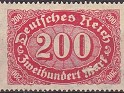 Germany 1922 Numeros 200 Rojo Scott 200